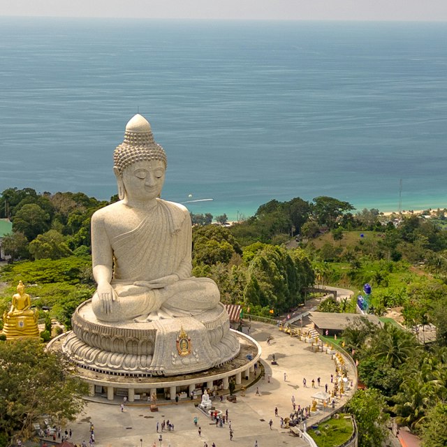 The Big Buddha on Nakkerd Hill above the Phuket coast