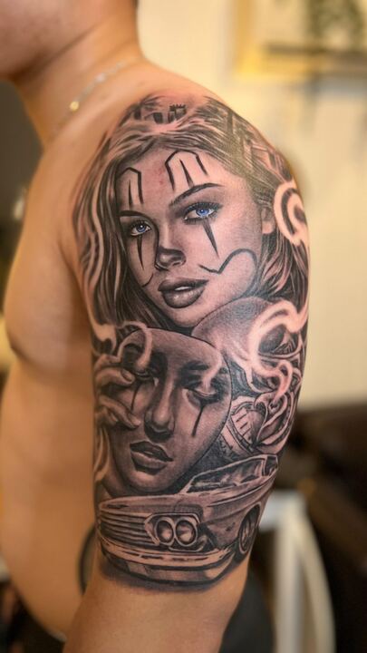 Clown woman portrait