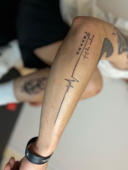 Heartbeat script on the forearm