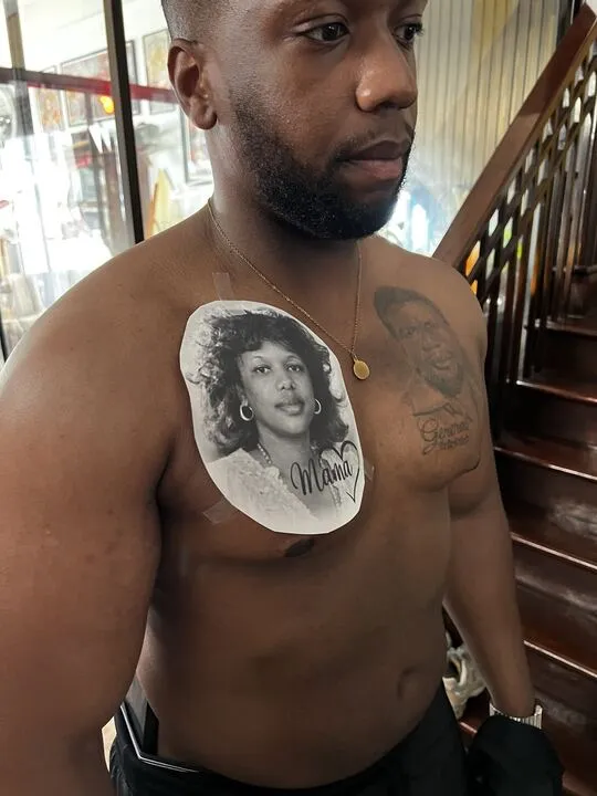 Portrait with the stencil